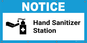 Notice: Hand Sanitizer Station with Icon - Banner