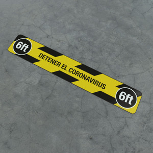 Detener El Coronavirus 6Ft - Social Distancing Strip