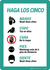 Do The Five Spanish - Wall Sign
