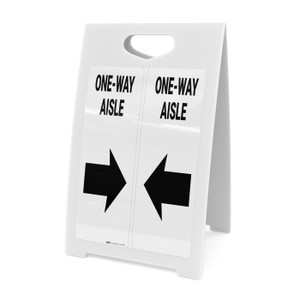 One-Way Aisle Right Arrow Portrait - A-Frame Sign