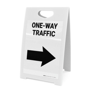 One-Way Traffic Right Arrow Portrait - A-Frame Sign One-Way Traffic Right Arrow Portrait - A-Frame Sign