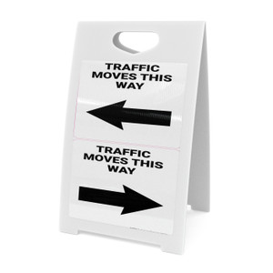 Traffic Moves This Way Right Arrow Portrait - A-Frame Sign