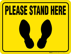 Please Stand Here - Floor Sign Please Stand Here - Floor Sign