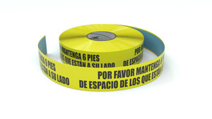 Please Keep 6ft Of Space From Those Next to You Spanish - Inline Printed Floor Marking Tape