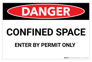 Danger: Confined Space (Wall) Danger: Confined Space (Wall)