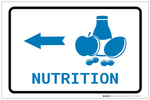 Nutrition Left Arrow with Icon Landscape v2 - Label
