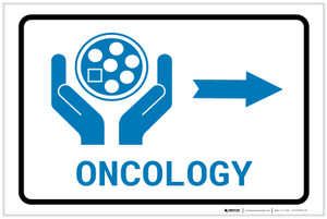Oncology Right Arrow with Icon Landscape v2 - Label