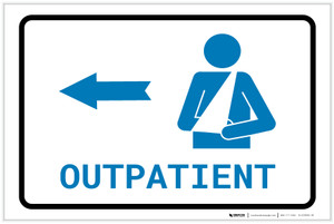 Outpatient Left Arrow with Icon Landscape v2 - Label