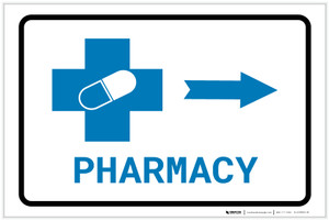 Pharmacy Right Arrow with Icon Landscape v2 - Label