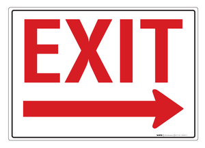Exit (Arrow Right) - Wall Sign Exit (Arrow Right) - Wall Sign