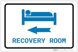 Recovery Room Left Arrow with Icon Landscape v2 - Label