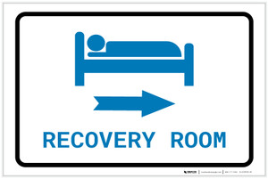 Recovery Room Right Arrow with Icon Landscape v2 - Label