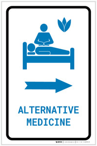 Alternative Medicine Right Arrow with Icon Portrait v2 - Label