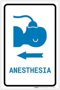 Anesthesia Left Arrow with Icon Portrait v2 - Label