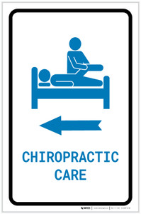 Chiropractic Care Left Arrow with Icon Portrait v2 - Label