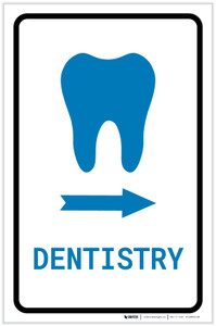 Dentistry Right Arrow with Icon Portrait v2 - Label