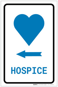 Hospice Left Arrow with Icon Portrait v2 - Label
