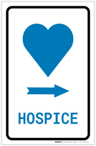 Hospice Right Arrow with Icon Portrait v2 - Label