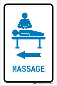 Massage Left Arrow with Icon Portrait v2 - Label