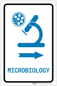 Microbiology Right Arrow with Icon Portrait v2 - Label