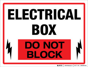 Electrical Box - Do Not Block (Wall) Electrical Box - Do Not Block (Wall)