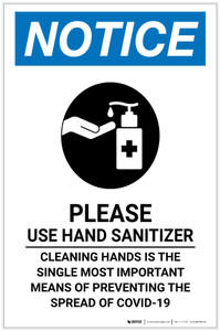 Notice: Cleaning Hands Is The Single Most Portrait - Label