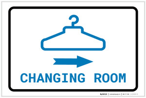 Changing Room Right Arrow with Icon Landscape v2 - Label