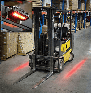 LED Forklift "Red Zone" Side-Mount Pedestrian Safety Warning Light LED Forklift "Red Zone" Side-Mount Pedestrian Safety Warning Light