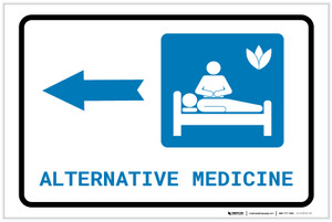 Alternative Medicine Left Arrow with Icon Landscape - Label