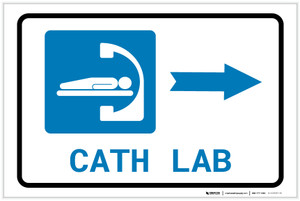 Cath Lab Right Arrow with Icon Landscape - Label