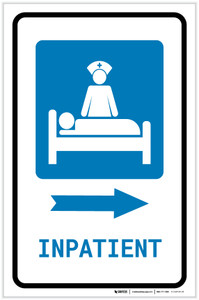 Inpatient Right Arrow with Icon Portrait - Label