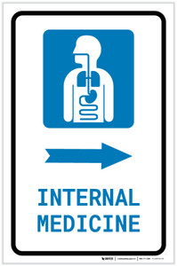 Internal Medicine Right Arrow with Icon Portrait - Label