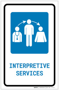 Interpretive Services with Icon Portrait - Label