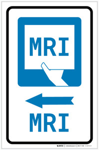 MRI Left Arrow with Icon Portrait - Label