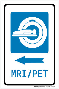 MRI/PET Scan Left Arrow with Icon Portrait - Label