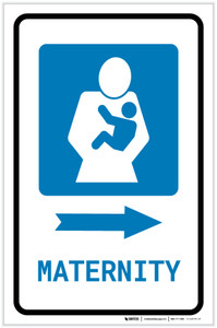 Maternity Right Arrow with Icon Portrait - Label