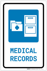 Medical Records with Icon Portrait - Label