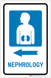 Nephrology Left Arrow with Icon Portrait - Label
