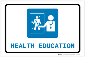 Health Education with Icon Landscape - Label