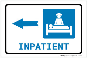 Inpatient Left Arrow with Icon Landscape - Label