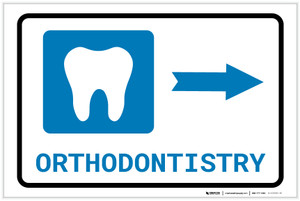 Orthodontistry Right Arrow with Icon Landscape - Label