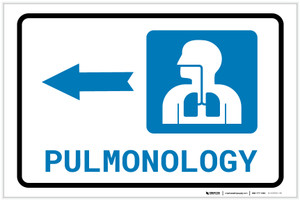 Pulmonology Left Arrow with Icon Landscape - Label