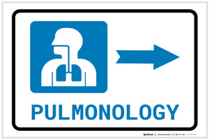 Pulmonology Right Arrow with Icon Landscape - Label