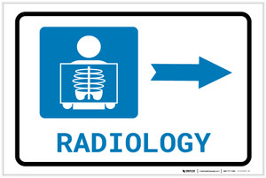Radiology Right Arrow with Icon Landscape - Label