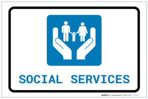 Social Services with Icon Landscape - Label