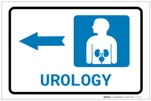 Urology Left Arrow with Icon Landscape - Label