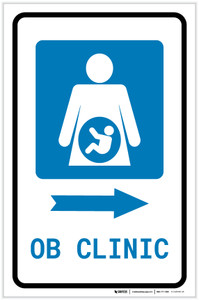 OB Clinic Right Arrow with Icon Portrait - Label
