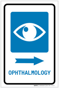 Ophthalmology Right Arrow with Icon Portrait - Label