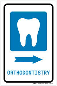Orthodontistry Right Arrow with Icon Portrait - Label
