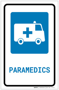 Paramedics with Icon Portrait - Label